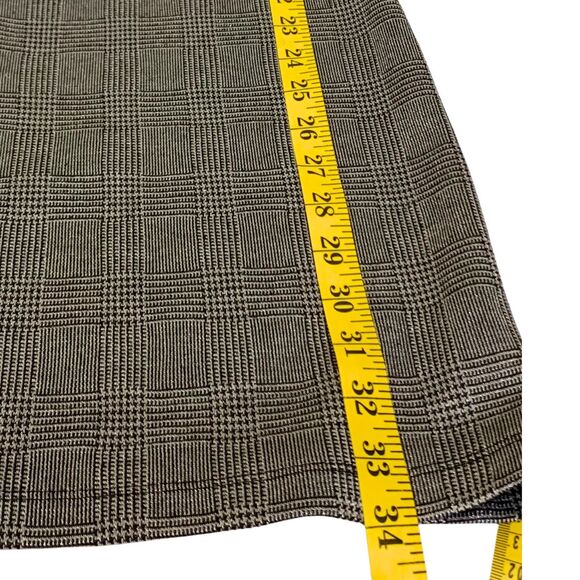 Enfocus Studio Sparkly Silver-Threaded Gingham Mini Dress Back and Grey Size 8 - Picture 10 of 12